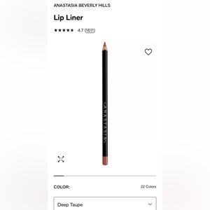 New Never Used Anastasia Beverly Hills Lip Liner in color Deep Taupe